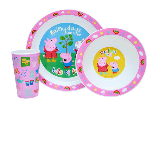 Polar Gear Peppa Pig Perfect Day 3 Piece PP Tableware Set