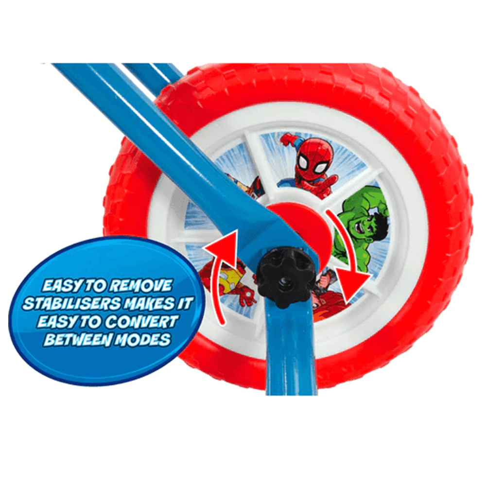 Marvel Superhero Adventures Switch-it Multi-character 2-in-1 10" Training Bike