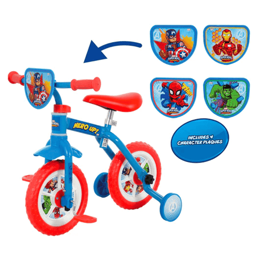 Marvel Superhero Adventures Switch-it Multi-character 2-in-1 10" Training Bike