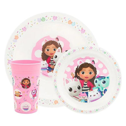 Polar Gear Gabby's Dollhouse Party 3 Piece PP Tableware Set