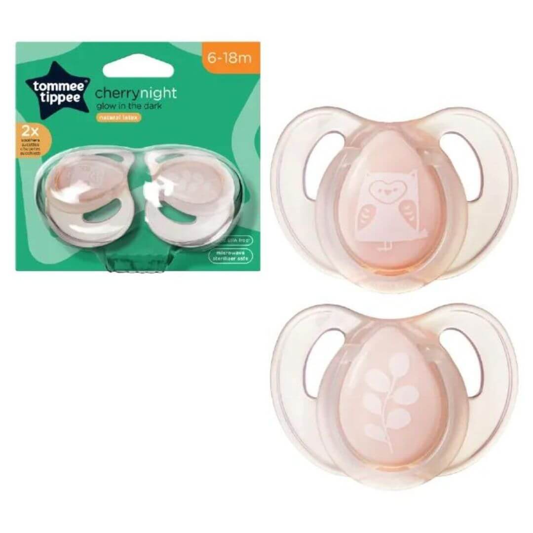 Tommee Tippee Essential Cherry Soother Night Time 6 - 18 Months