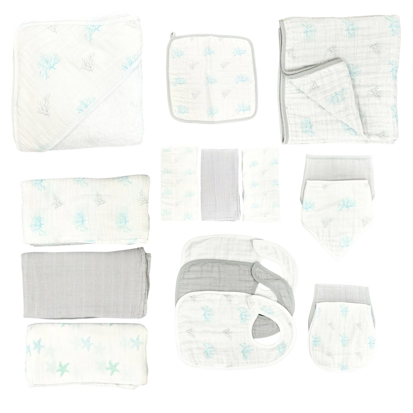 Petite Piccolo Muslin Cotton Baby Essentials Full Set