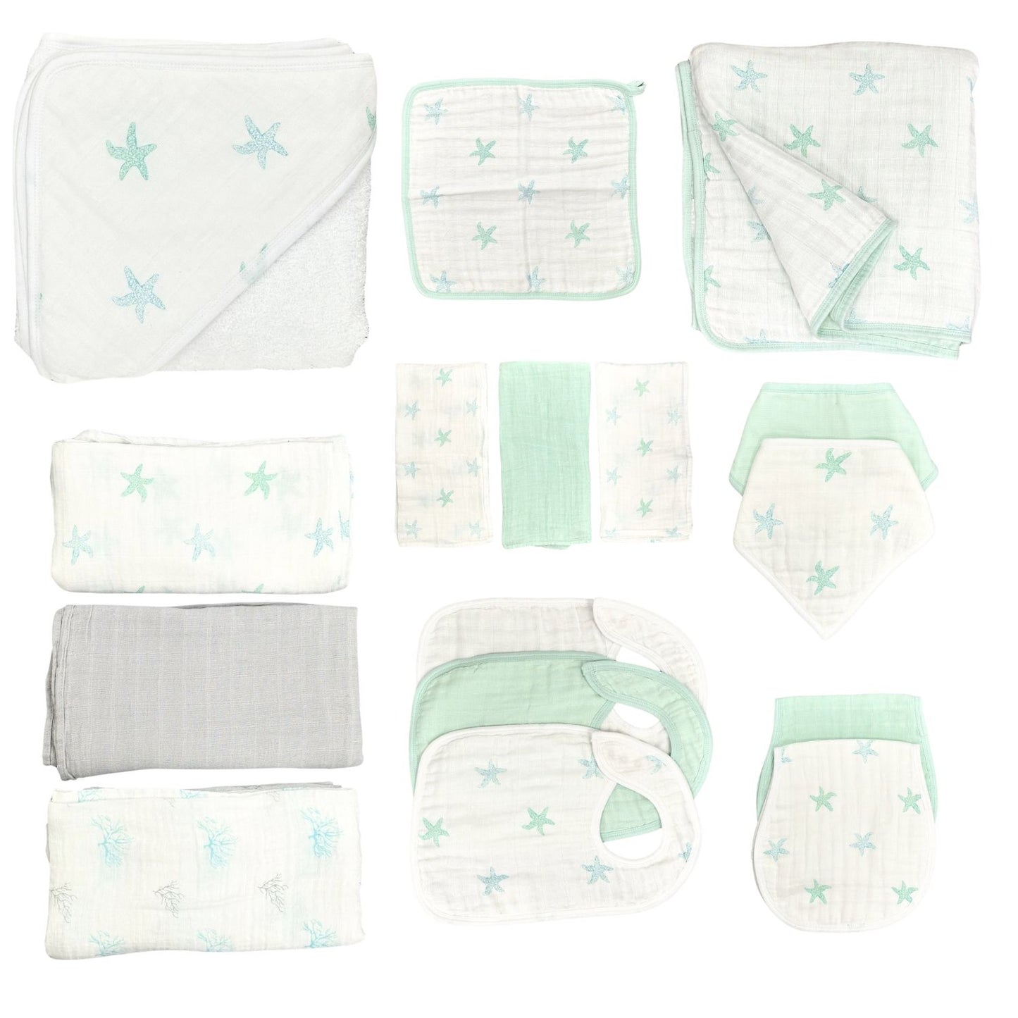 Petite Piccolo Muslin Cotton Baby Essentials Full Set