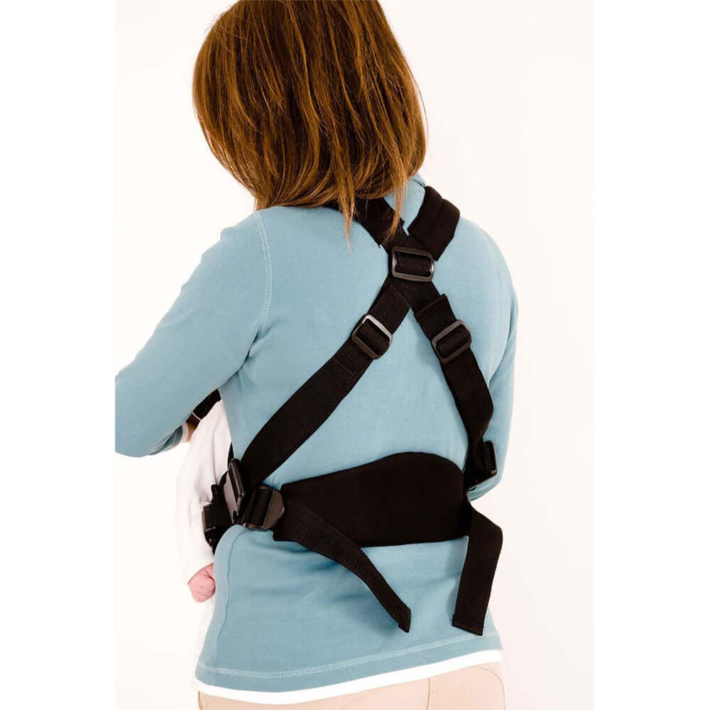 Baby sling outlet with back support