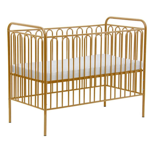 Vintage Metal Baby Cot 150, Gold