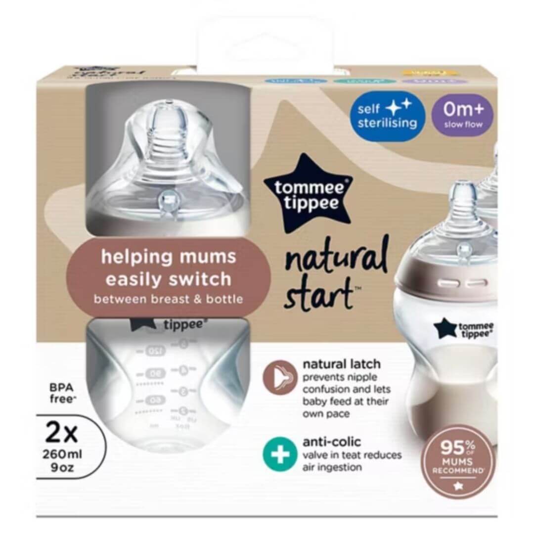 Tommee Tippee Natural Start 2 Pack 260ml Bottles