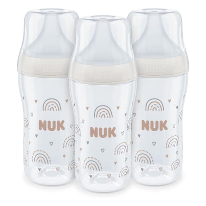 NUK Perfect Match 260ml 3 Piece Bottle Set Rainbow