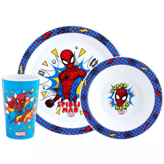 Polar Gear Spider-Man Pop 3 Piece Tableware Set