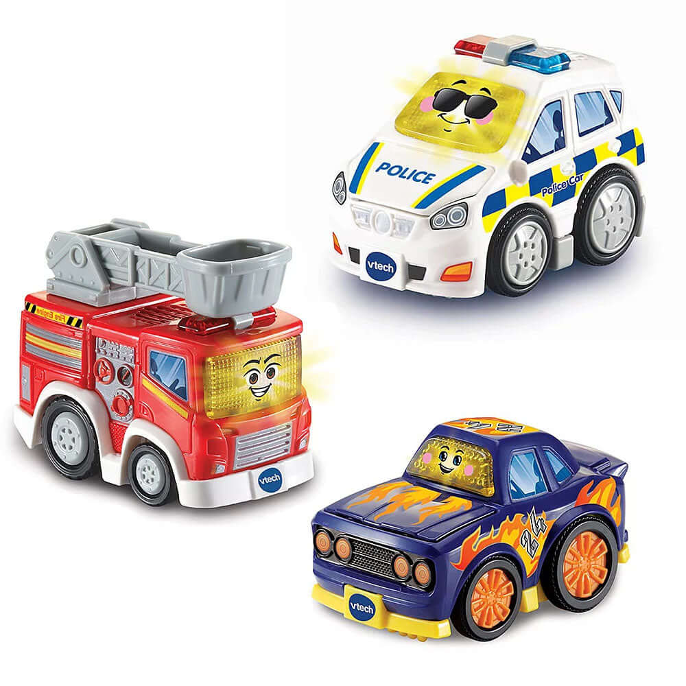 Toot-Toot Drivers 3 Car Pack Hero Pack (Fire Engine, Police Car & Race ...