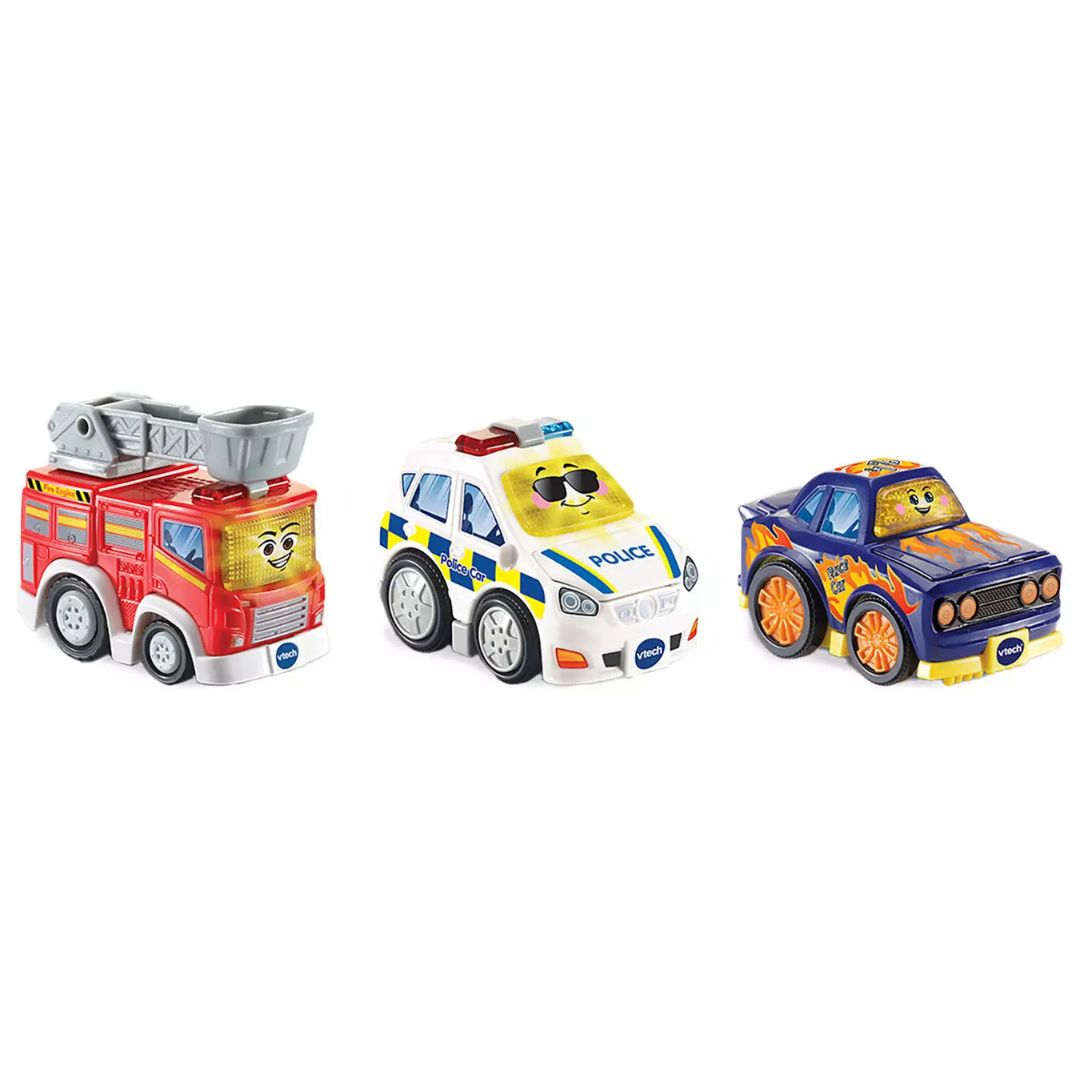 Toot-Toot Drivers 3 Car Pack Hero Pack (Fire Engine, Police Car & Racer)