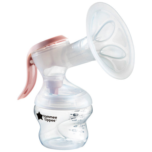 Tommee Tippee Made for Me Single Manual Breast Pump, Portable, Bottle Included